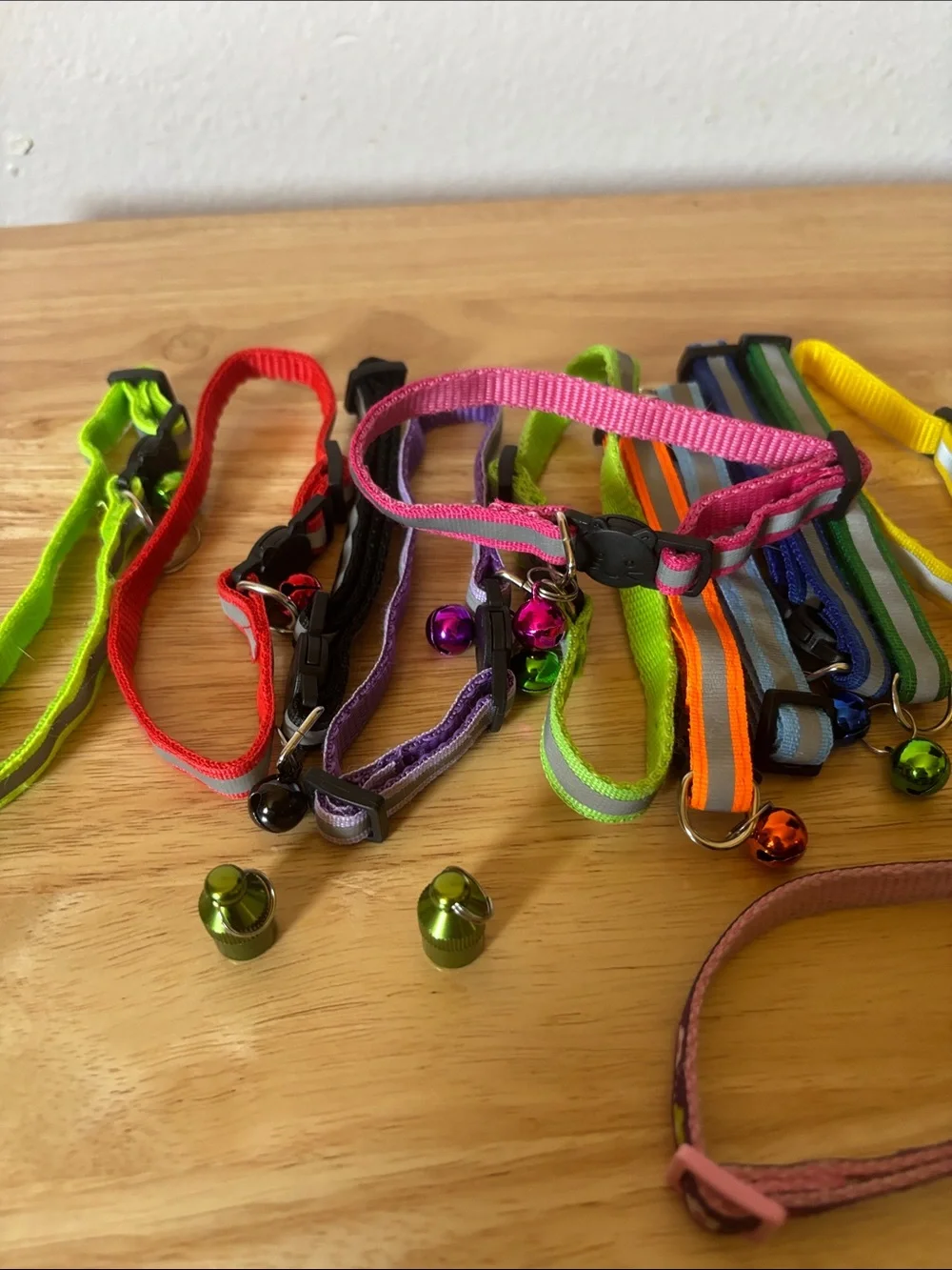Adjustable Cat Collar with Bell Variety Pack- Multicolor